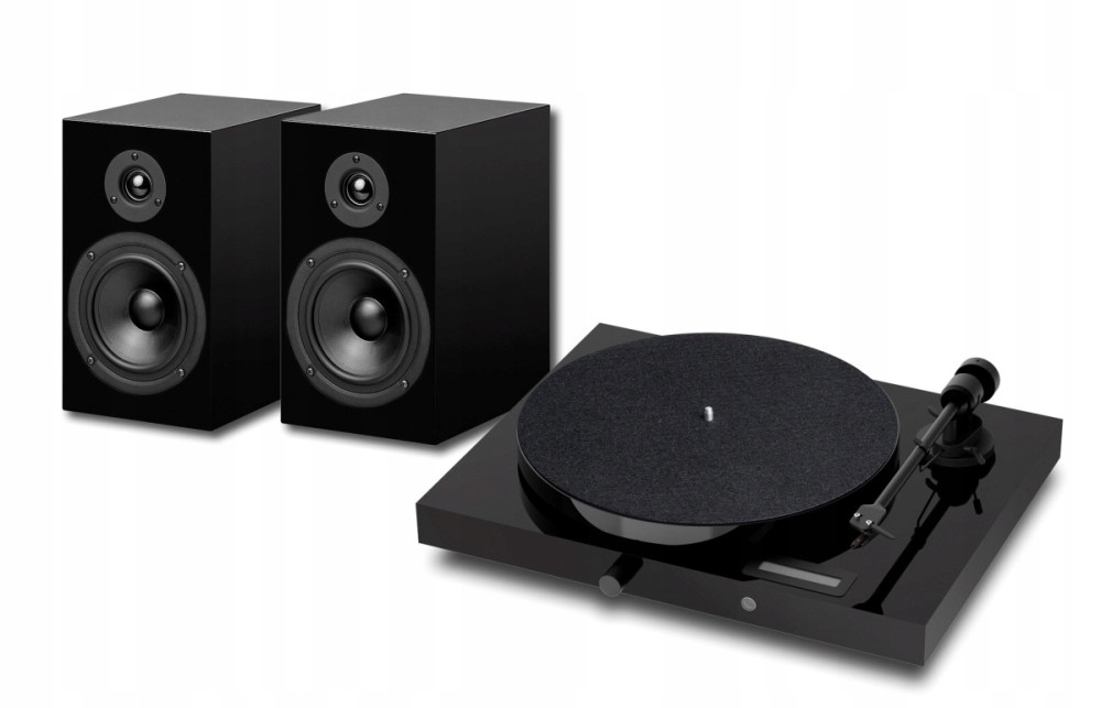 HiFi sada Pro-Ject JukeBox E1 Piano – stereo audio systém s gramofonem