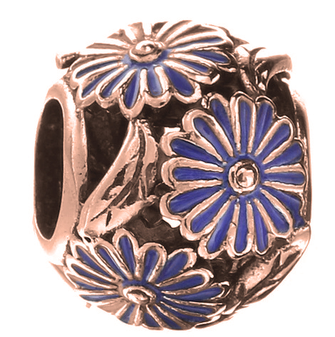 

Charms Kwiat Kwiatek różowe złoto srebro 925