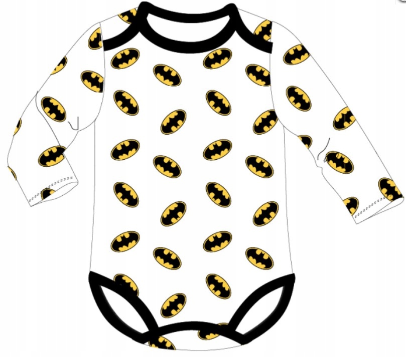 

Body niemowlęce bawełniane długi rękaw Batman