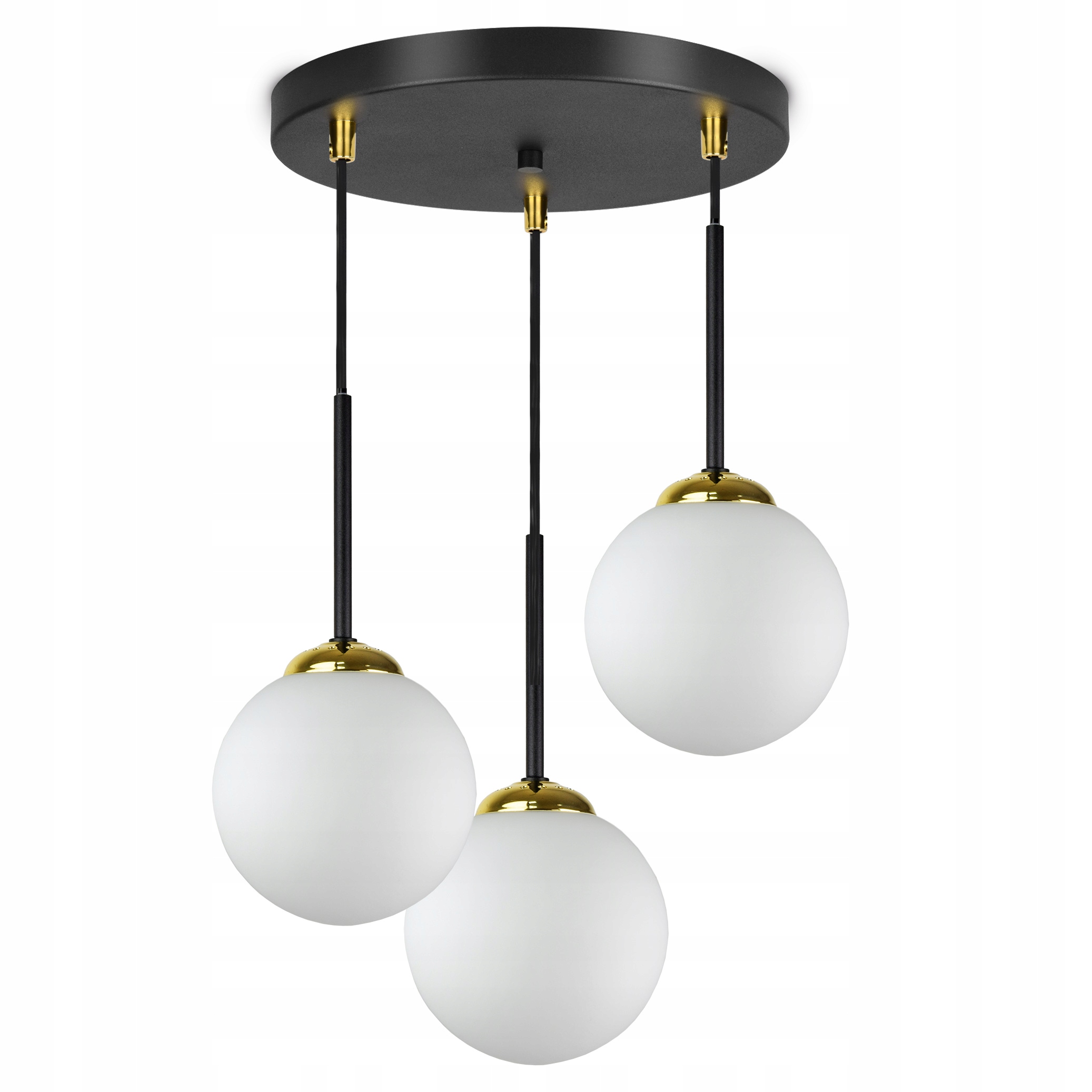 

Lampa Sufitowa Czarna Szklane Klosze Astra-EZ3 G9