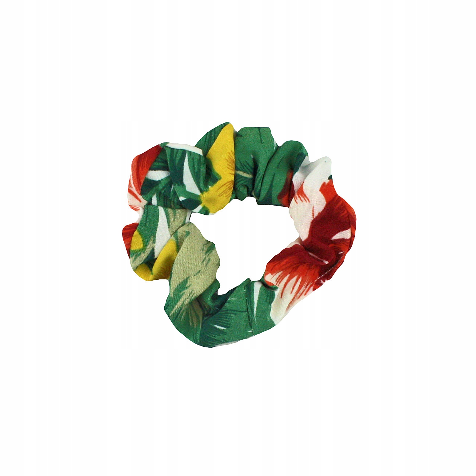 KOLOROWA GUMKA DO WŁOSÓW W KWIATY DŁUGIE SCRUNCHIE Marka Tissino