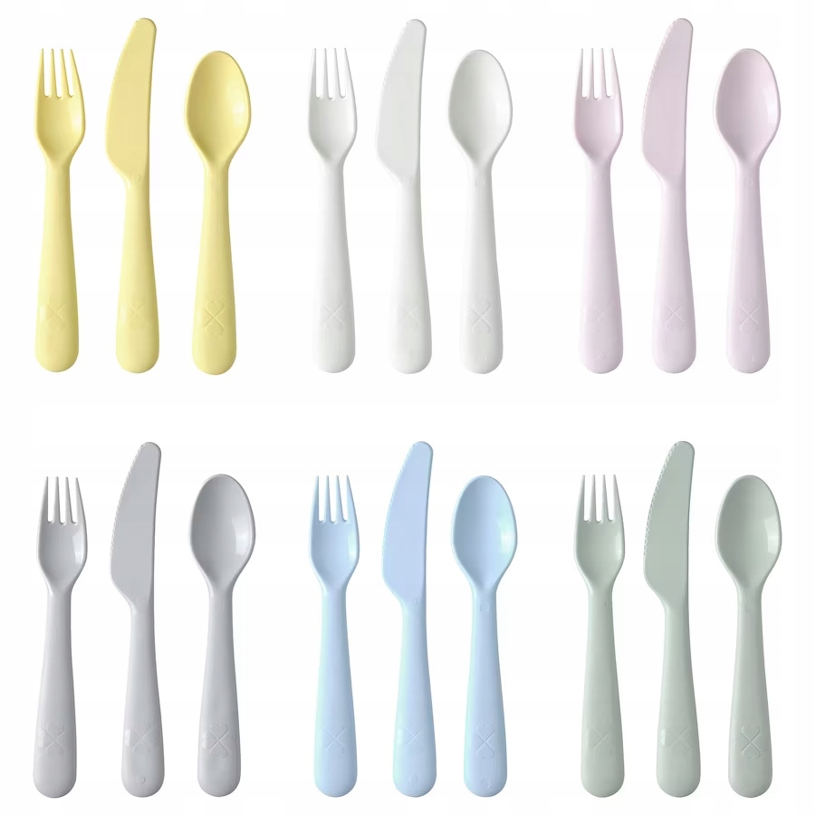 

Ikea Kalas Plastikowe sztućce pastelowe 18 szt