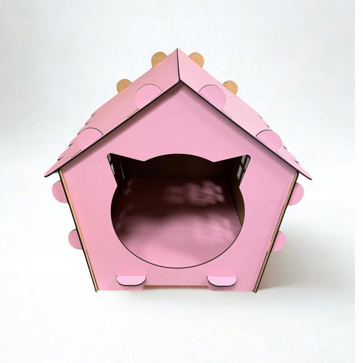 Domeček pro kočky Růžový 48x45x35,5 cm Pelíšek pro kočky