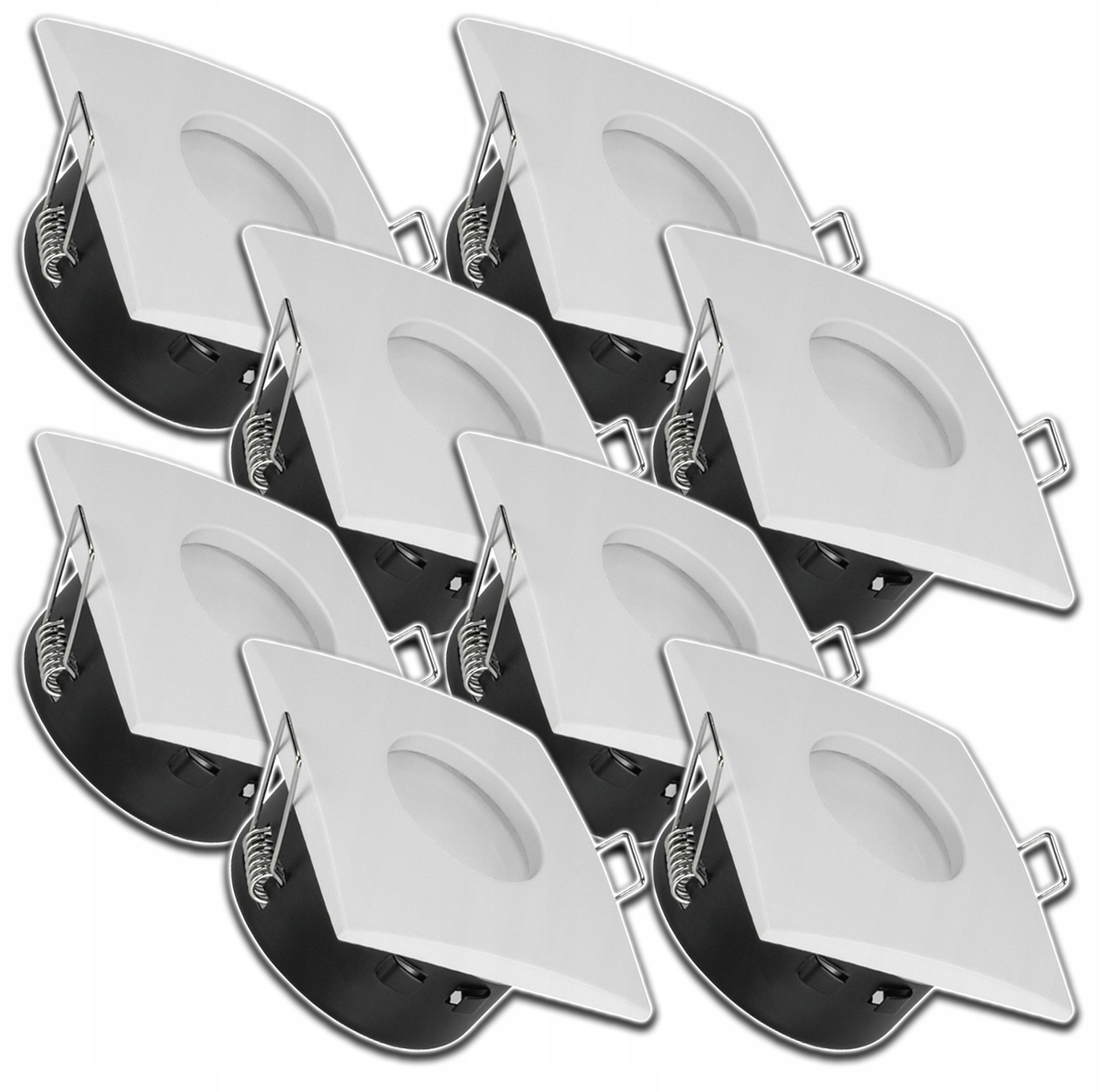 8xVODOTĚSNÉ Hermetické Stropní Svítidlo Halogen Ip 65 Zapuštěné