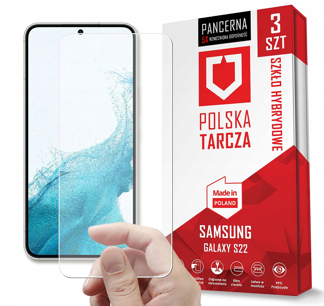 

3PACK Najmocniejsze Szkło Do Samsung Galaxy S22