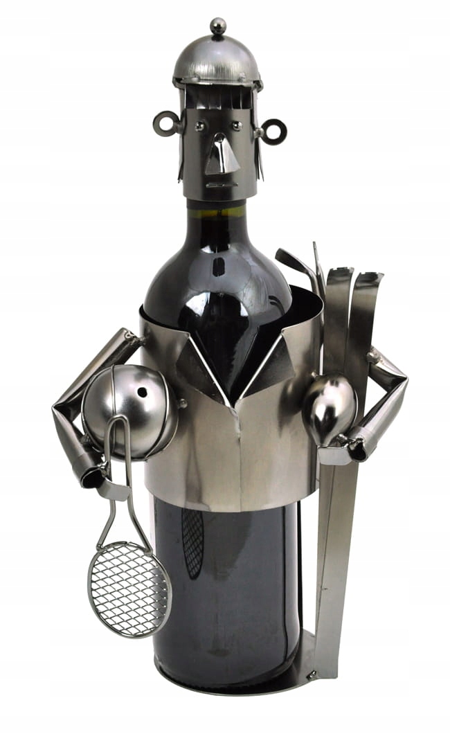 METALOPLASTYKA, STOJAK NA BUTELKE 0,75 L, WINO, AL