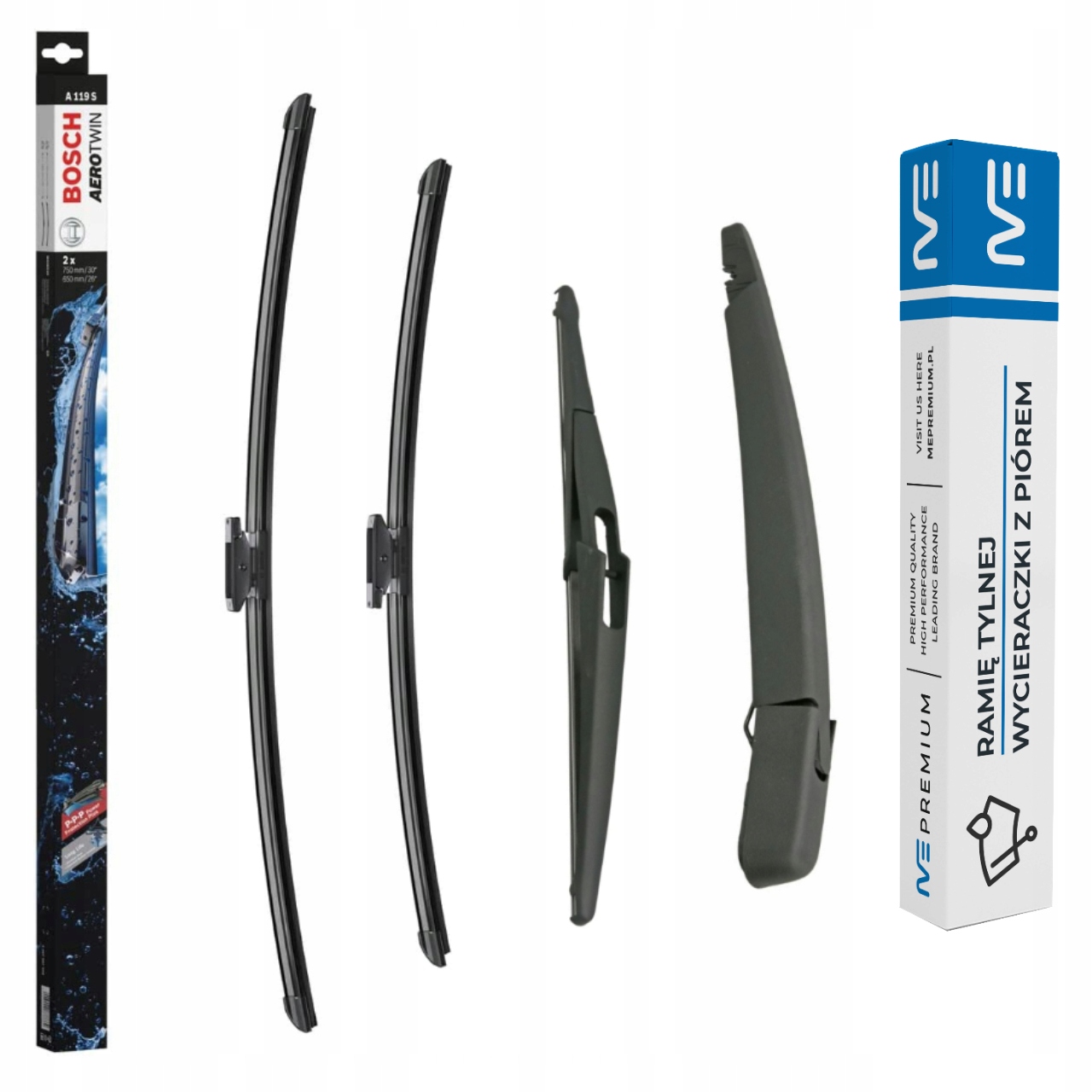 ME-000004 3397007502 - КОМПЛЕКТ СТЕКЛООЧИСТИТЕЛЕЙ ПЕРЕДНИЙ + ЗАДНИЙ RENAULT SCENIC III