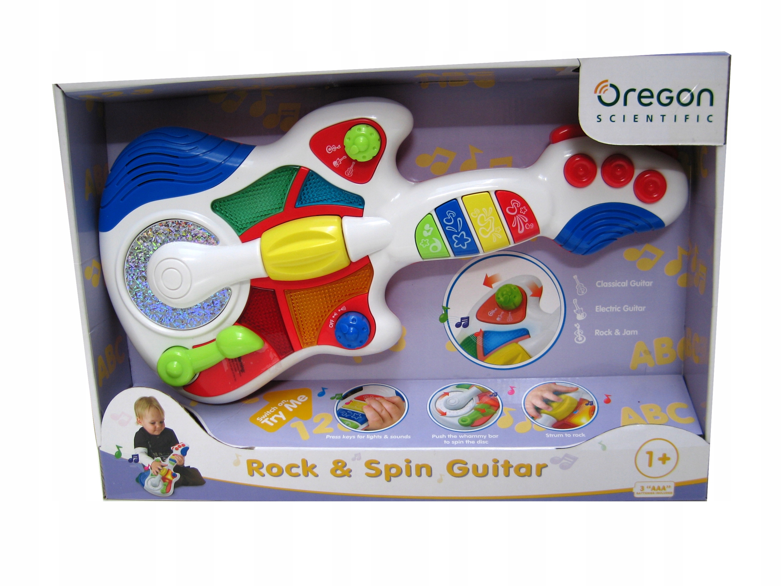 Interaktywna Gitara Maluszka Gra i Świeci