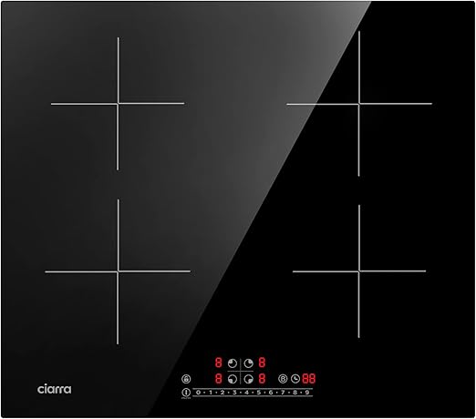 4-zónová indukční varná deska Power Booster pro vestavbu Ciarra CBBIH4B 7200W