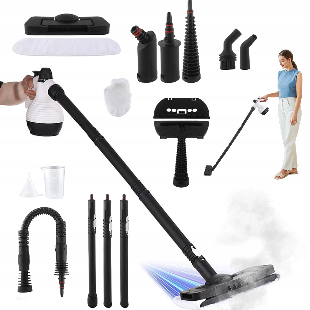 Parní Čistič 350 ML 1050 W Multifunkční Sada Výkonný Parní Mop