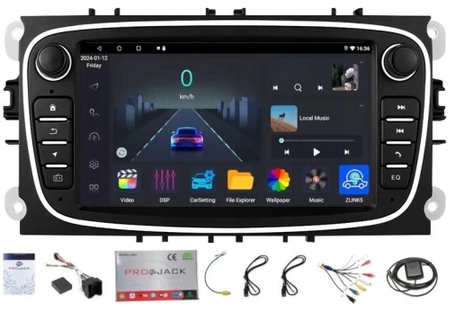 Rádio Navigácia Android Gps Ford Focus S-max Mondeo MK3 Wifi Carplay 4/64GB