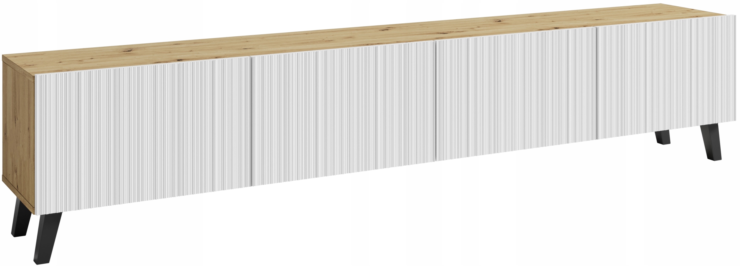 Szafka RTV PHUKET 190 Dąb Artisan / Białe Ryfle