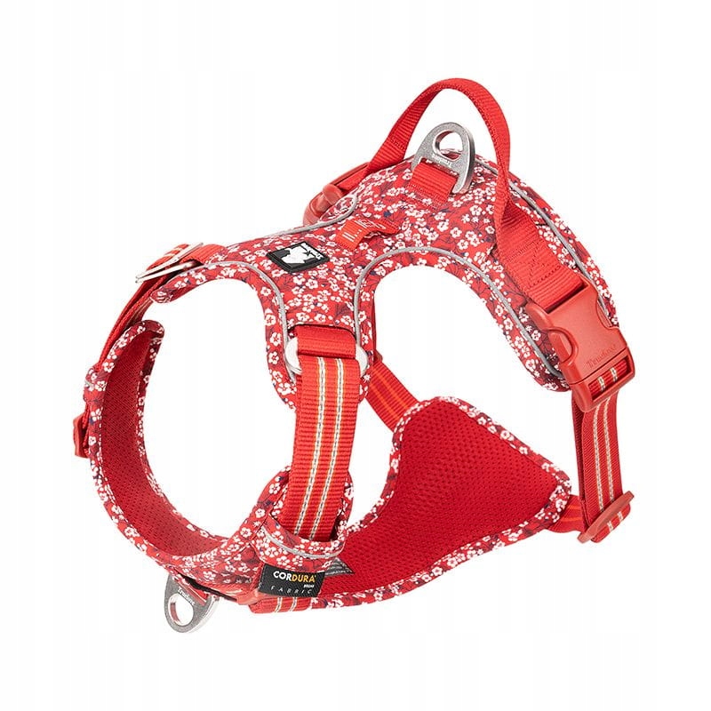 Levně Silné postroje pro psa Truelove Blossom červené M