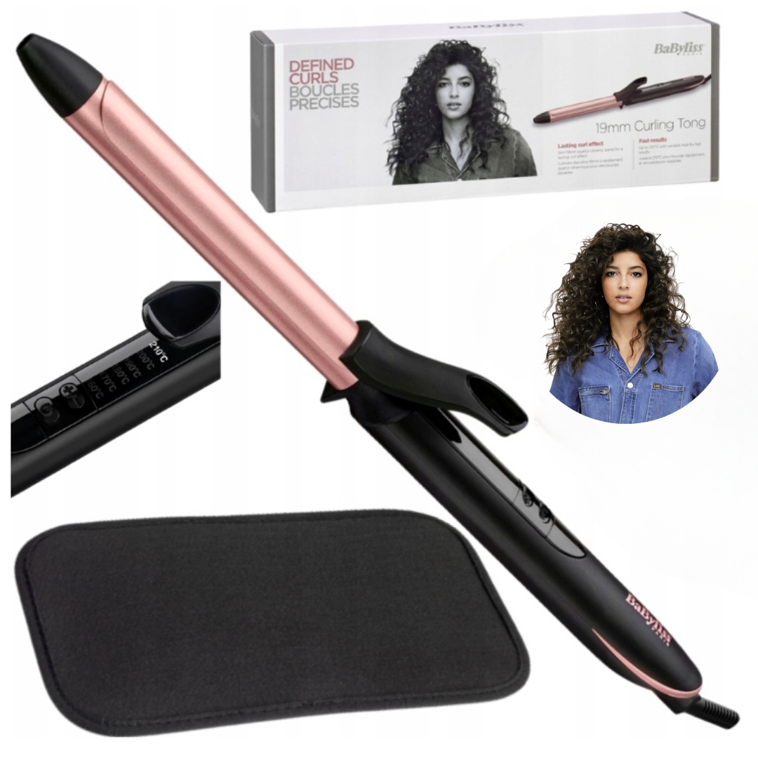 Babyliss Lokówka do Włosów ceramiczna Rose Quartz 19mm Mata Termododporna
