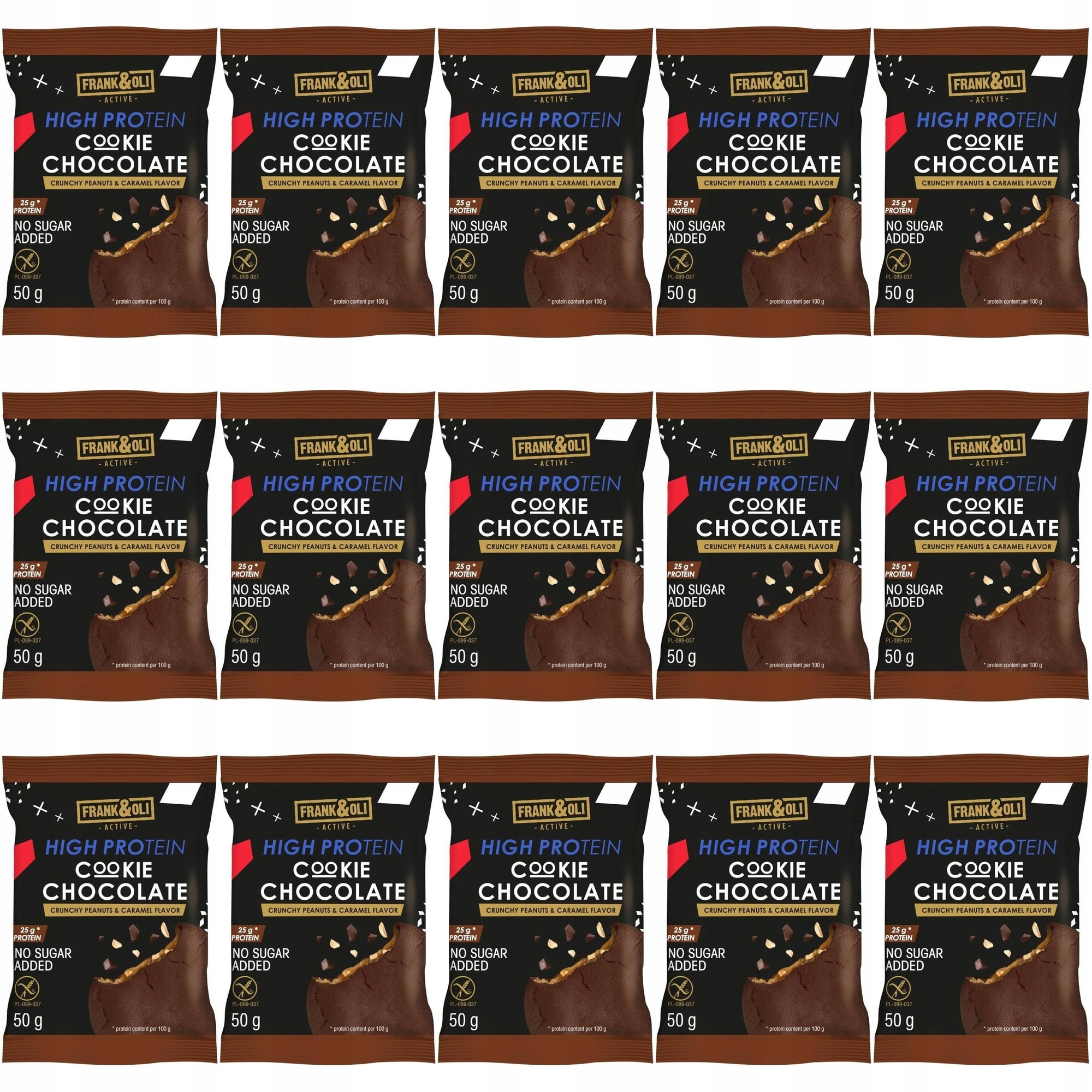 Zestaw ciasteczek Frank&Oli Ciasteczko proteinowe Chrupiące 15 szt.