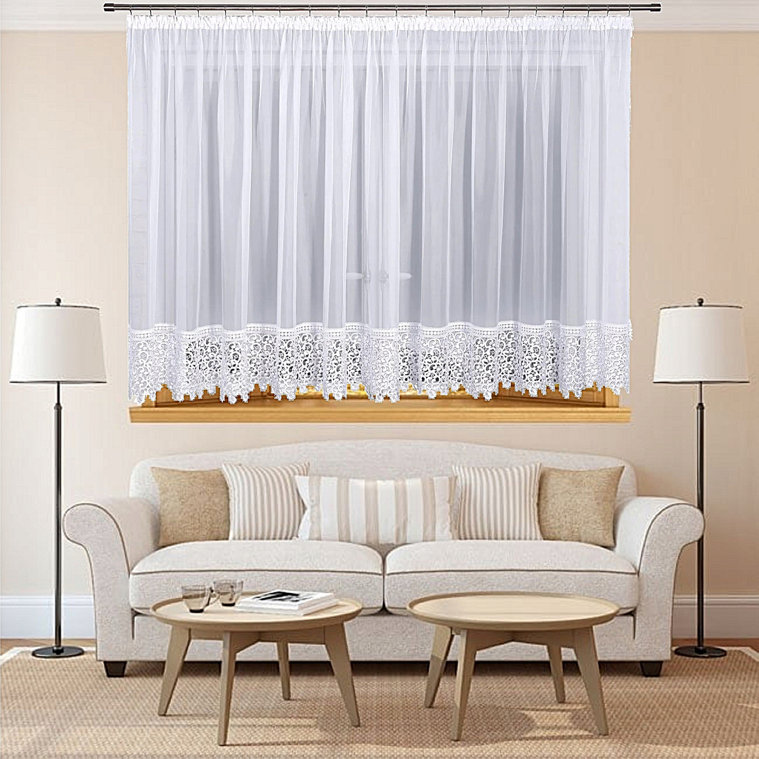 FIRANA GOTOWA 400 x 180 CM FIRANY Z WOALU PROSTA Kod producenta FIRANY GOTOWE ZASŁONY