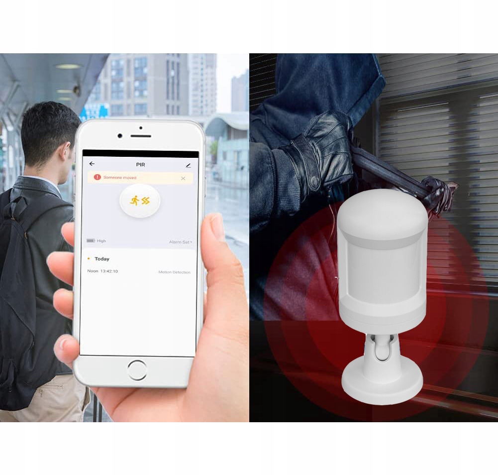 Bezprzewodowa Inteligentna Czujka PIR Zigbee Marka Eurolook