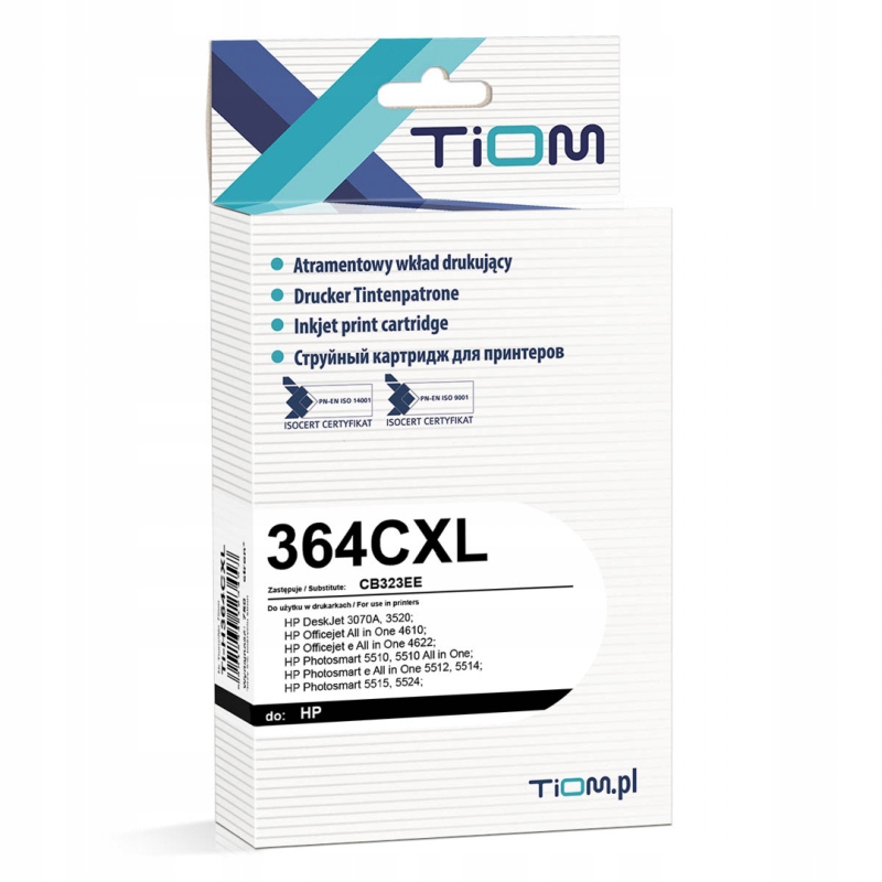 Tusz Tiom do Hp 364CXL CB323EE 750 str. cyan