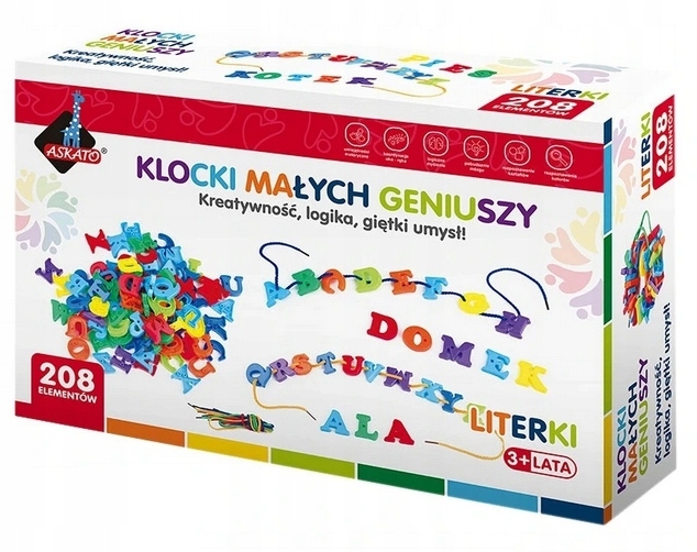 

Klocki małych geniuszy Literki, 208 elementów