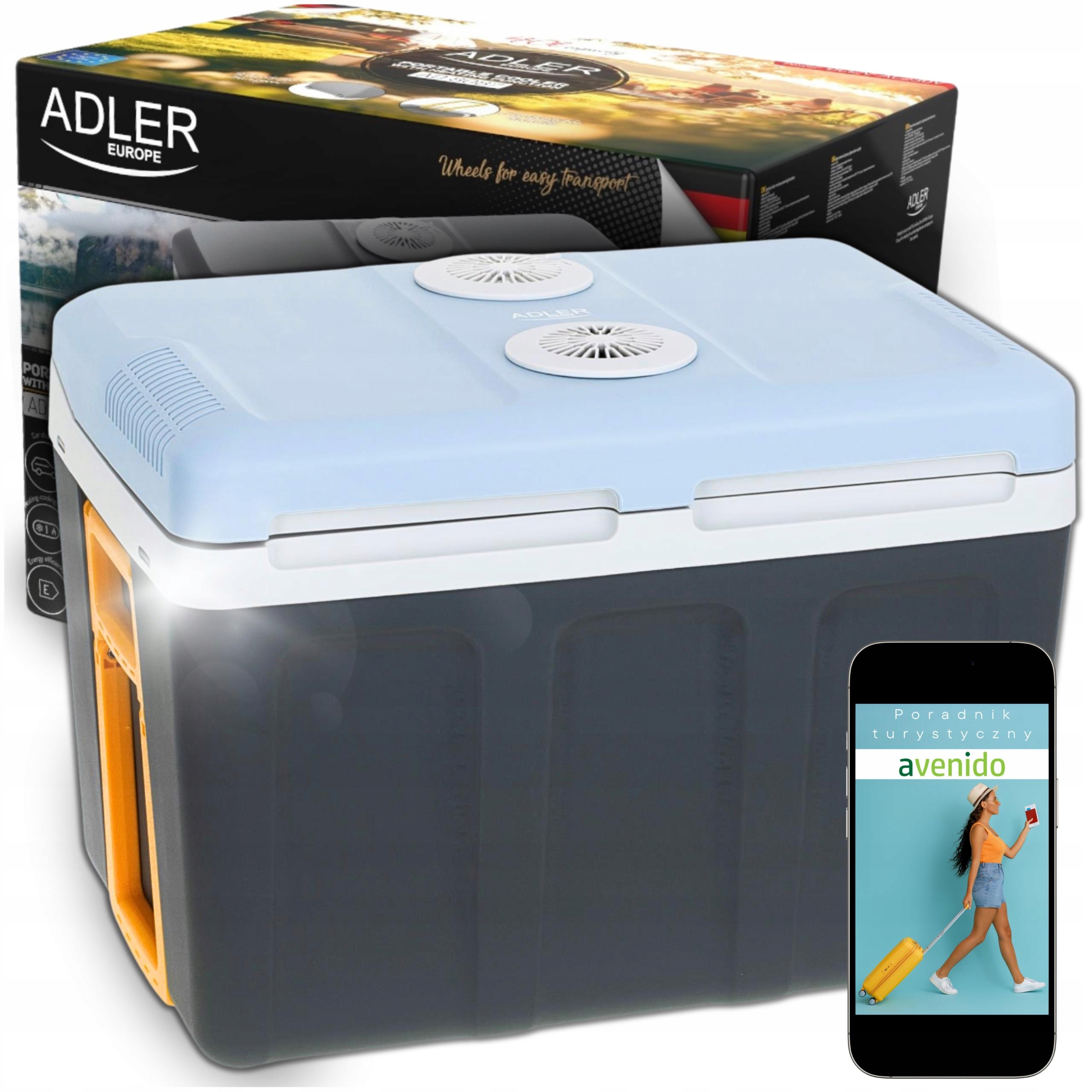 Lodówka Turystyczna Elektryczna 40L Samochodowa 12V 230V Przenośna