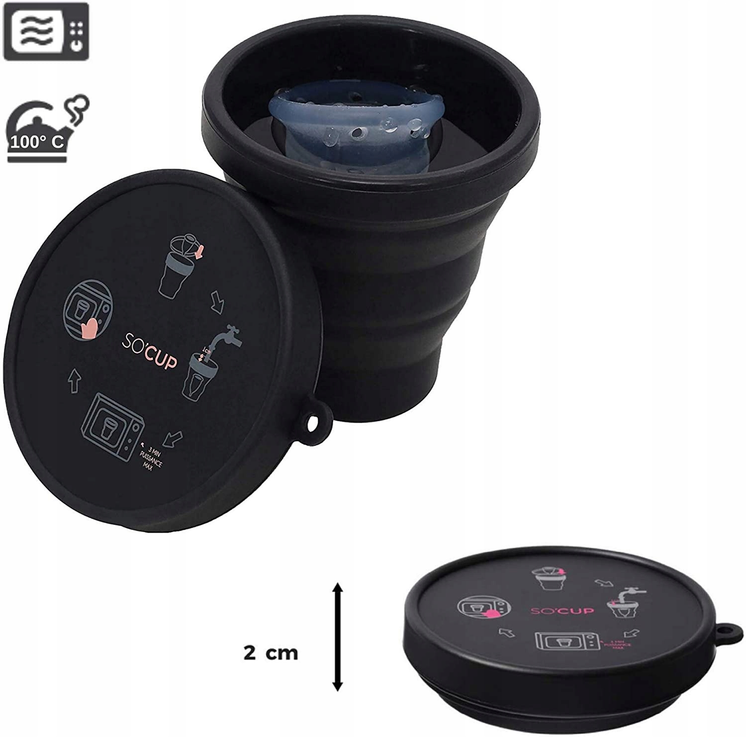 Z874 Kubeczek menstruacyjny So Cup czarny