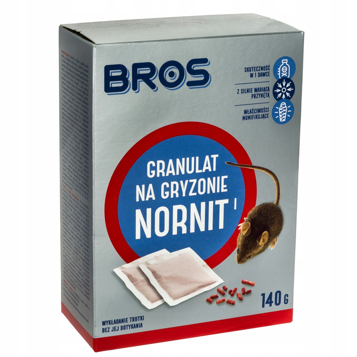 

Granulat na gryzonie saszetka Nornit 140g Bros