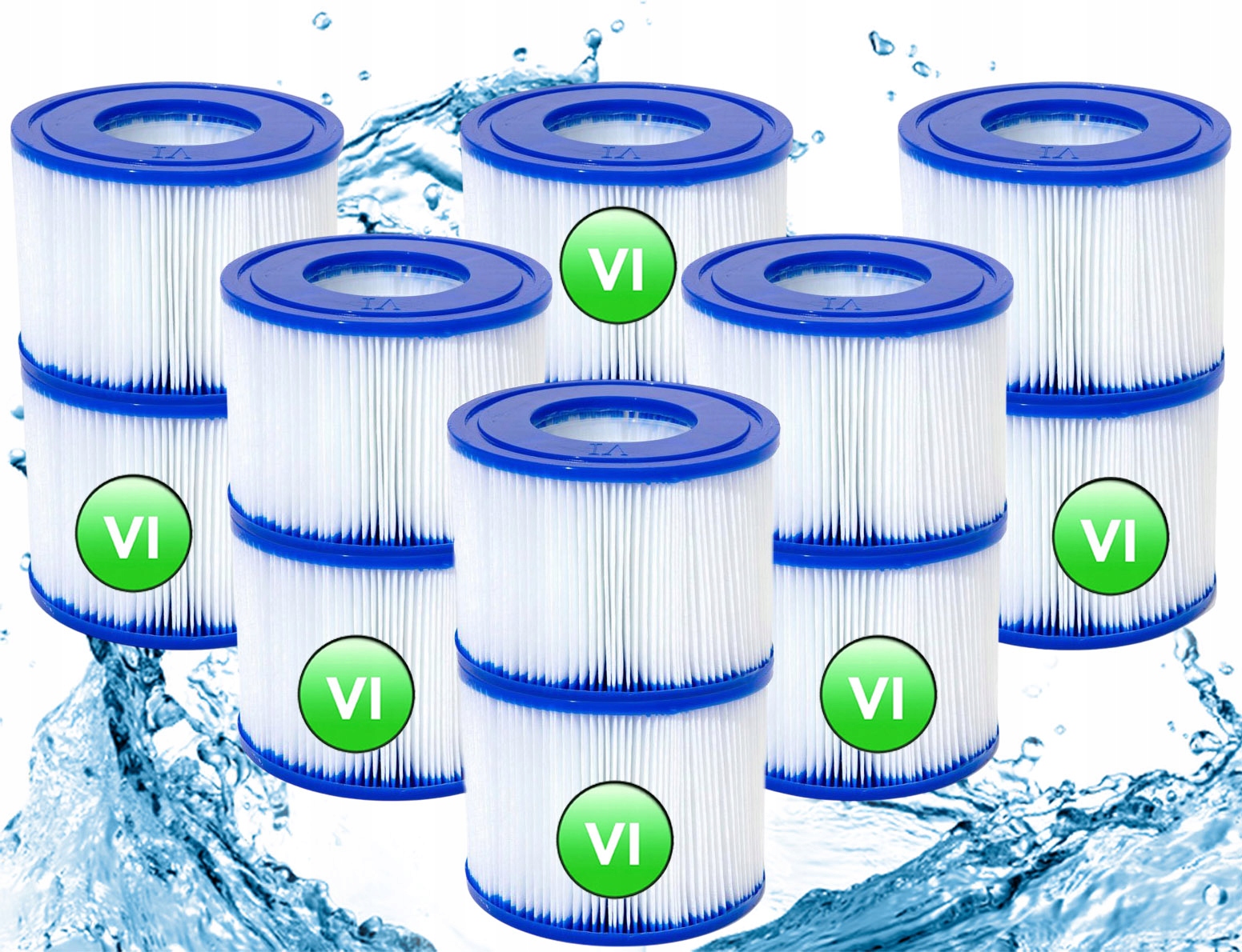 12x Filtr Pro Lay-z-spa Čerpadlo Jacuzzi 60311 Bestway Filtrační Vložka Typ VI