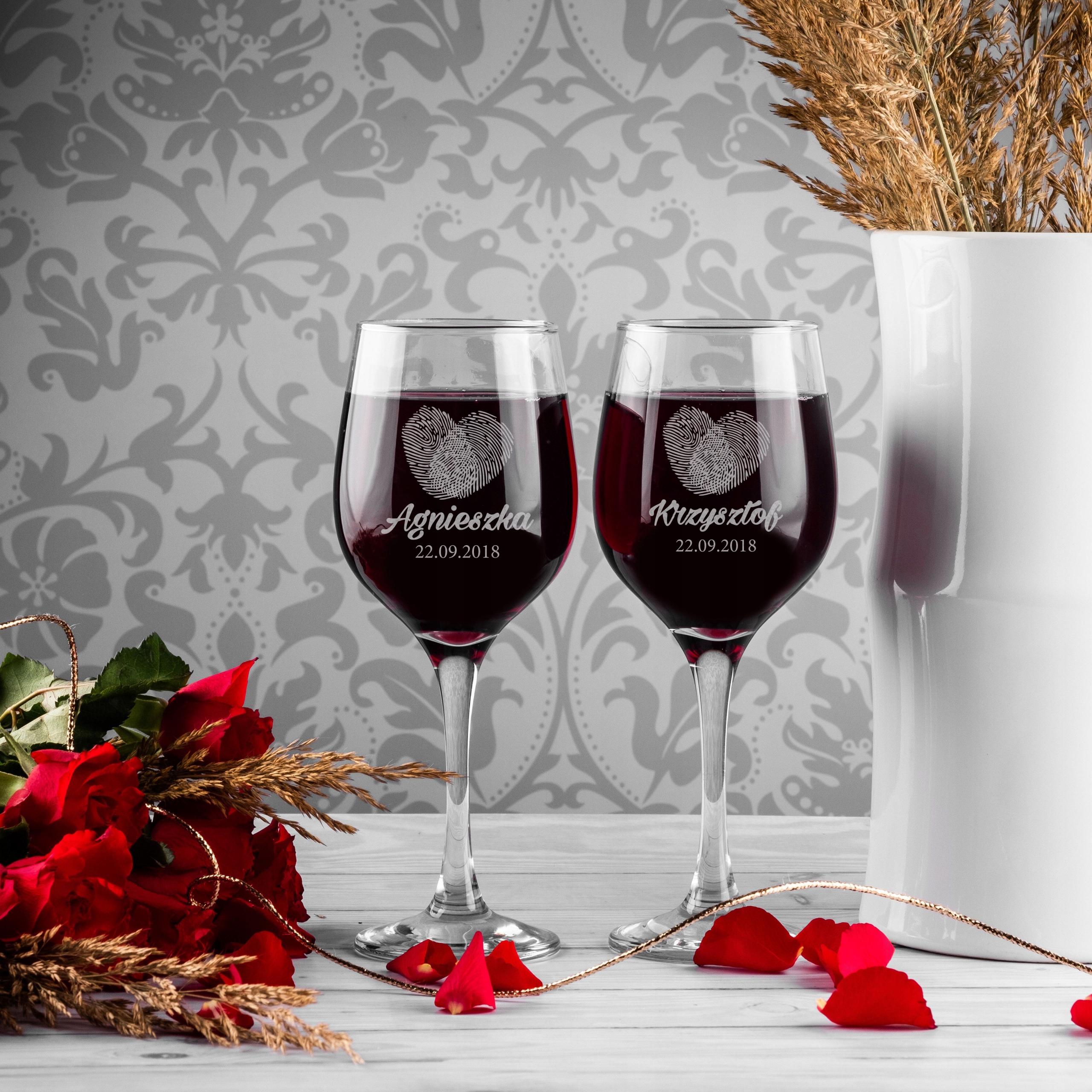 KIELISZKI DO WINA KIELISZKI Z GRAWEREM PREZENT NA ŚLUB PREZENT NA WESELE Kod producenta 57b0537-W300-40490-0