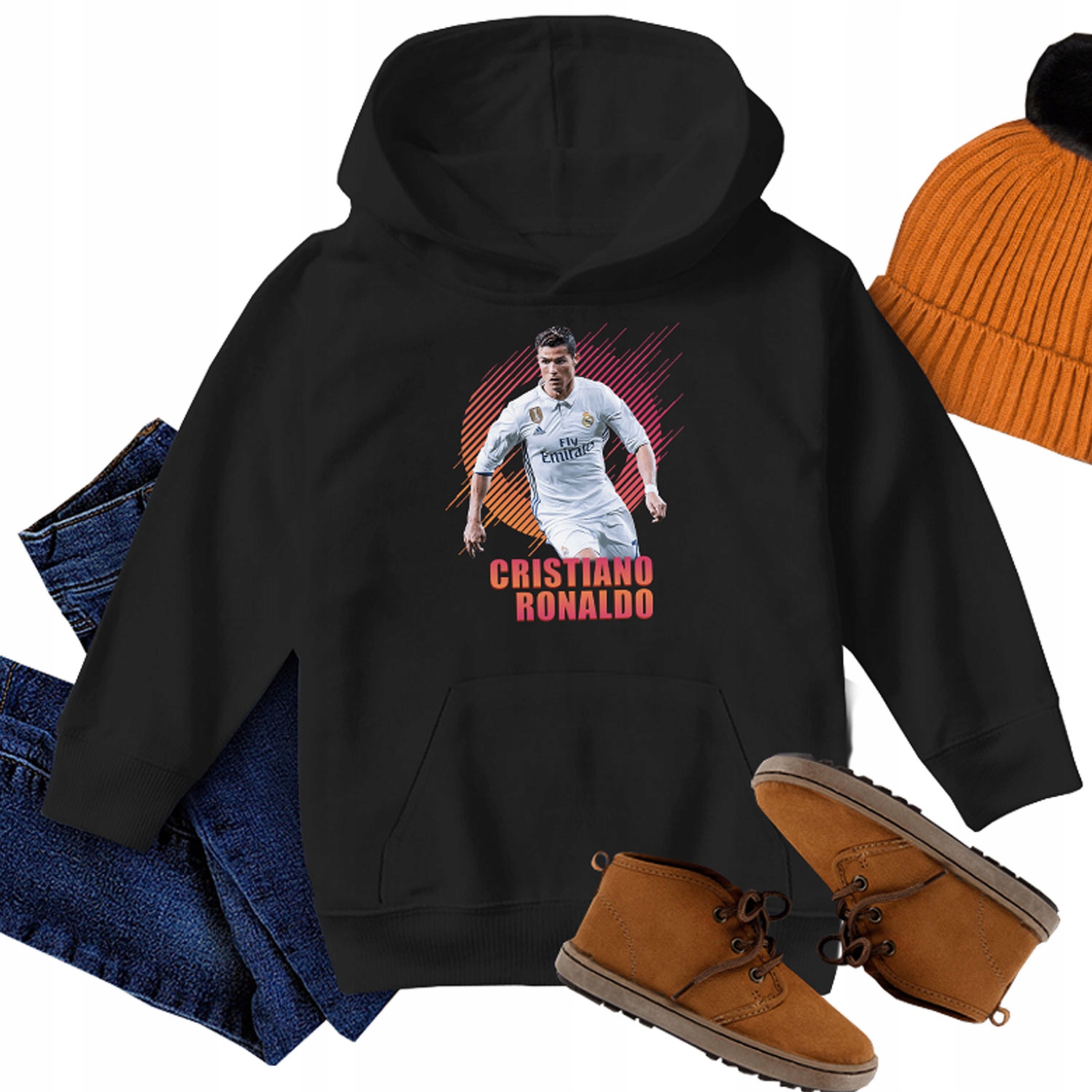 BLUZA Z KAPTUREM DZIECIĘCA DLA DZIECI CRISTIANO RONALDO 164 PREZENT JAKOŚĆ Rozmiar 164