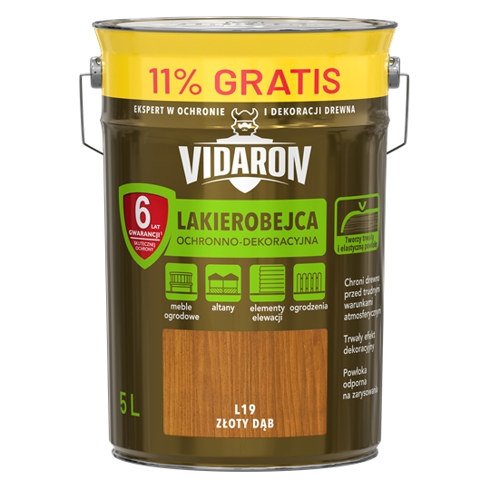 Vidaron Lakierobejca Dekoracyjna L19 Złoty Dąb 5L