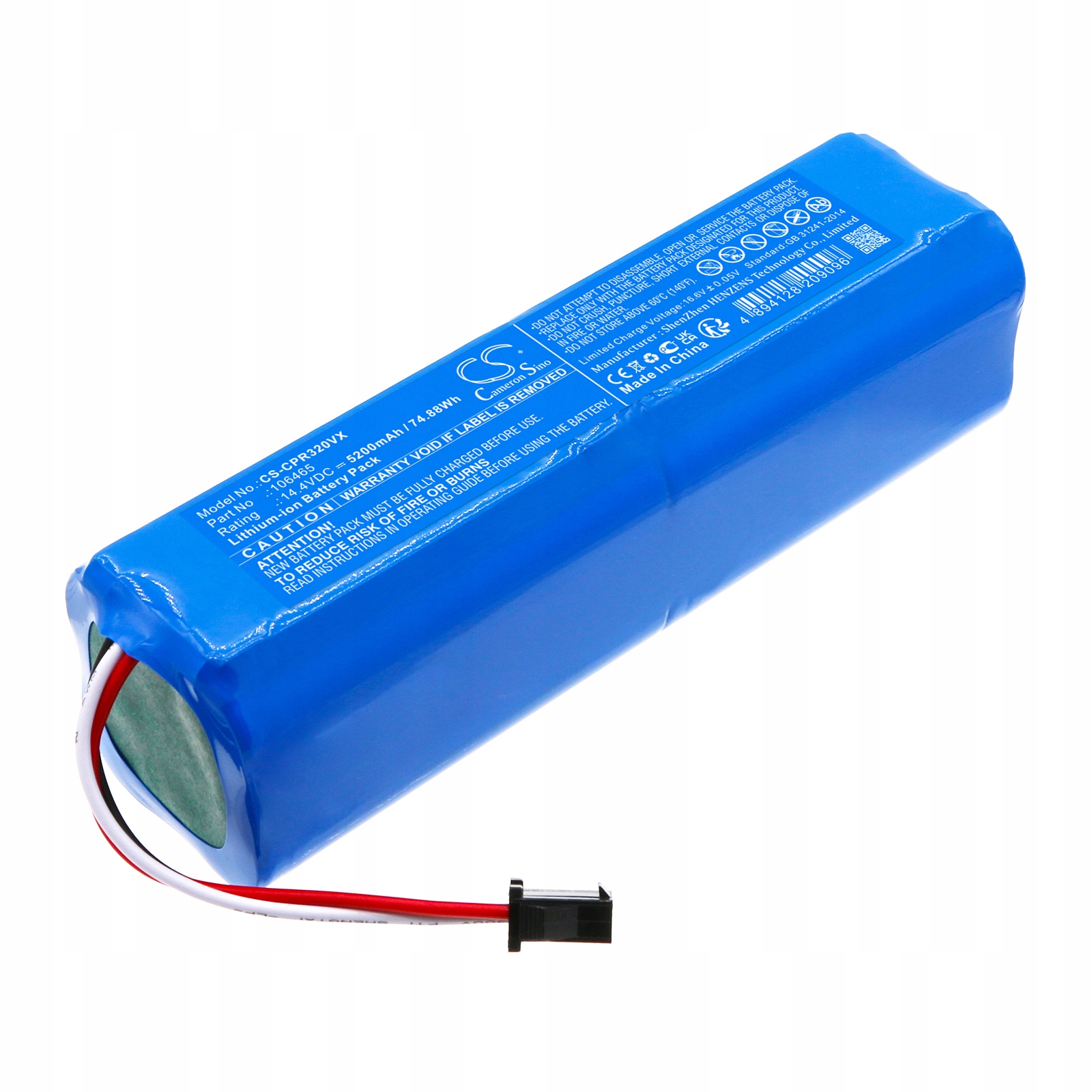 Baterie pro Sauber VR3125 VR3520 VR3450 VR3215 VR3205 Akumulátor 5200 mAh