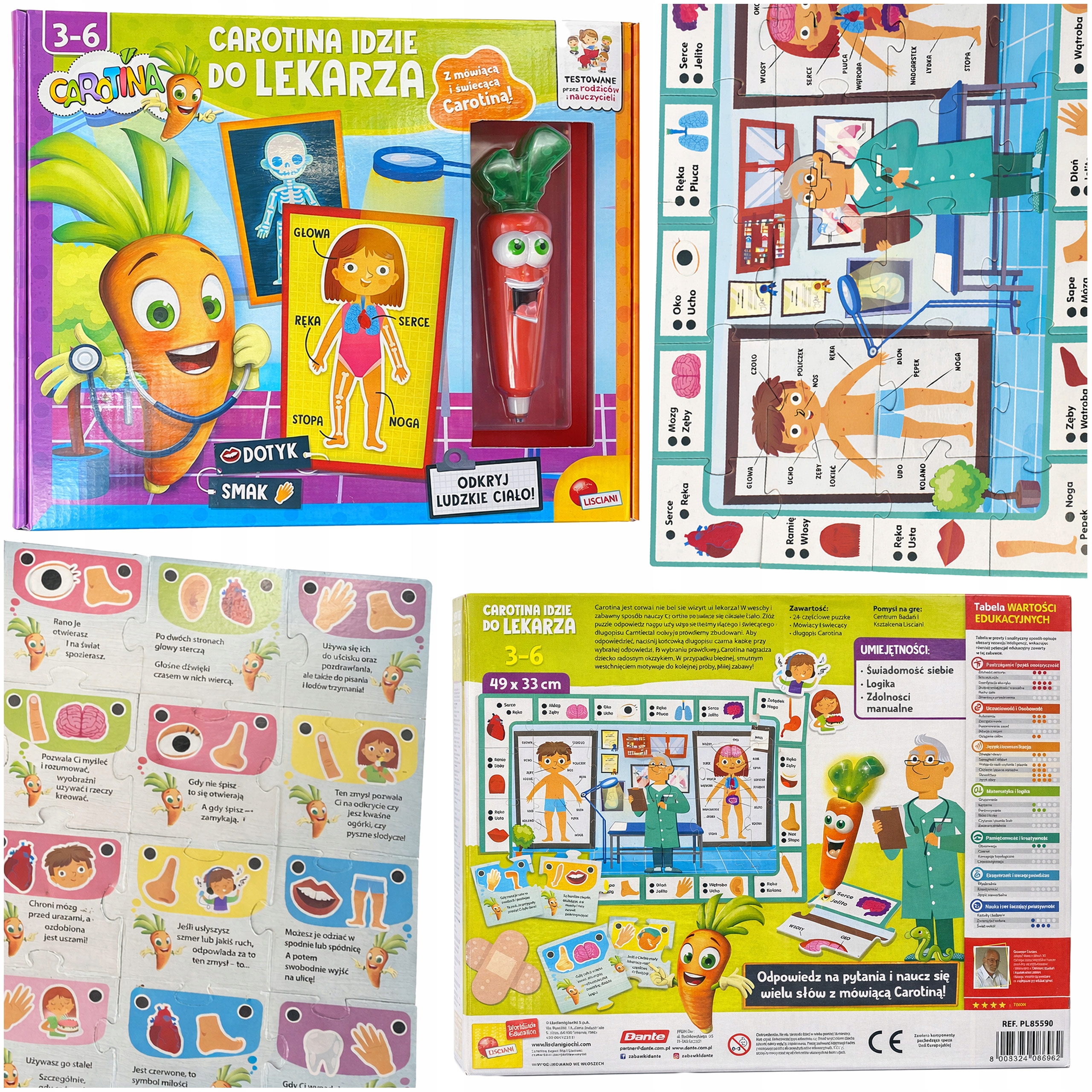 Gra Planszowa Dla Dzieci Edukacyjna Planszówka Carotina Idzie Do Lekarza