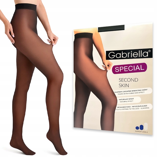 Punčocháče zeštíhlující, průsvitné Gabriella Second Skin 50DEN 6