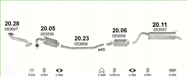 POLONEZ CARO/ATU/PLUS RURA ŚRODKOWA Numer katalogowy części 2005202320062011