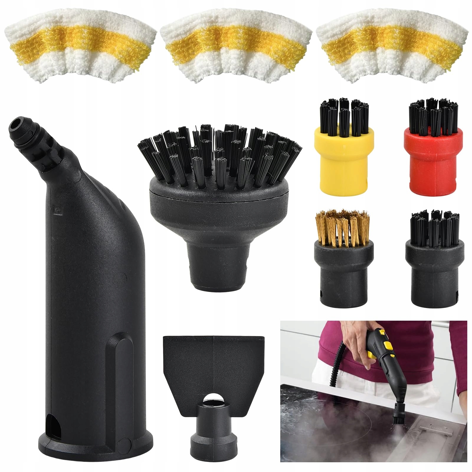 Sada Kartáčových Nástavců Pro Karcher Easyfix SC1,SC2,SC3,SC4,SC5 Mikrovlákno