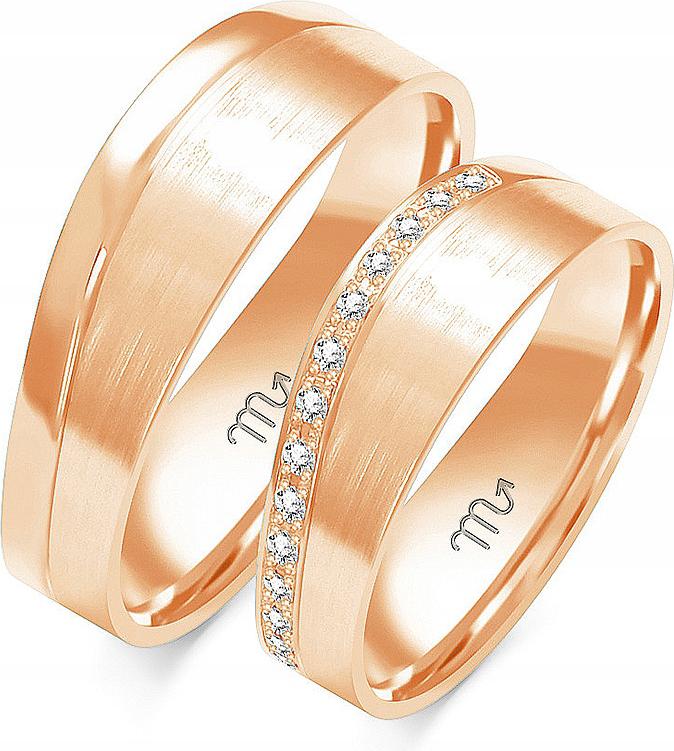 Nadčasové snubní prsteny ze zlata 14K 585 r 11 12 13, moderní model gravírování