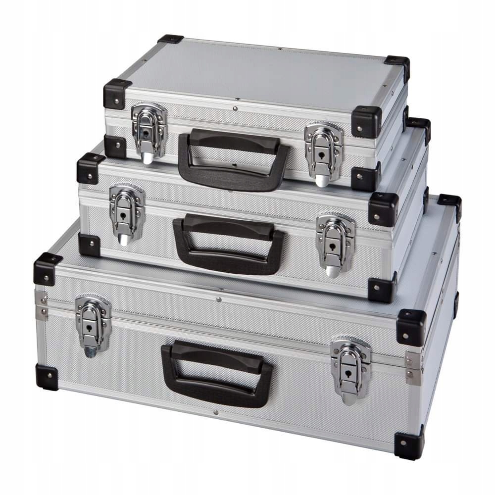 ZESTAW 3 SZT WALIZKA ALUMINIOWA WALIZKI SPRZET Kind other box type