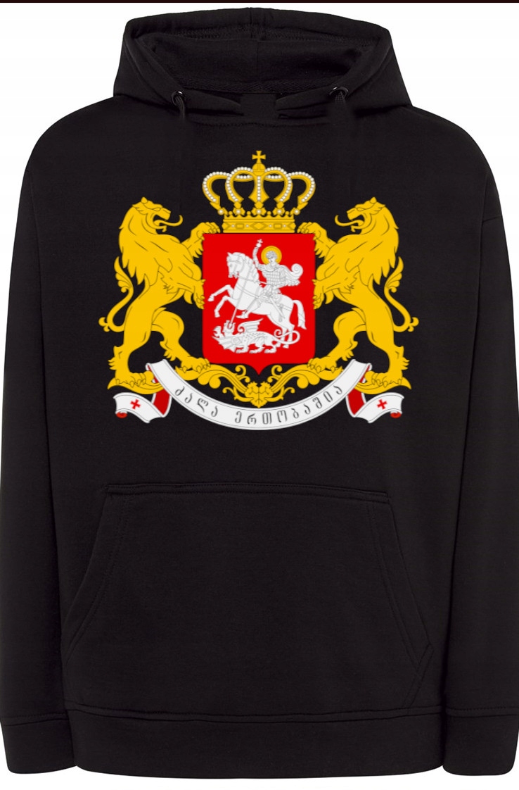 Gruzie Georgia Herb Mikina S Kapucí A Potiskem r.XL
