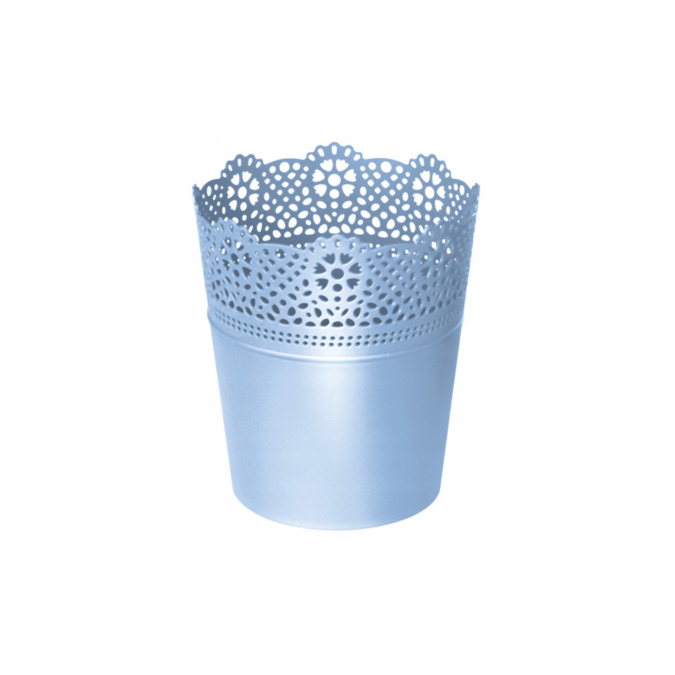 

Ażurowa Doniczka Osłonka Lace DLAC180 błękitny