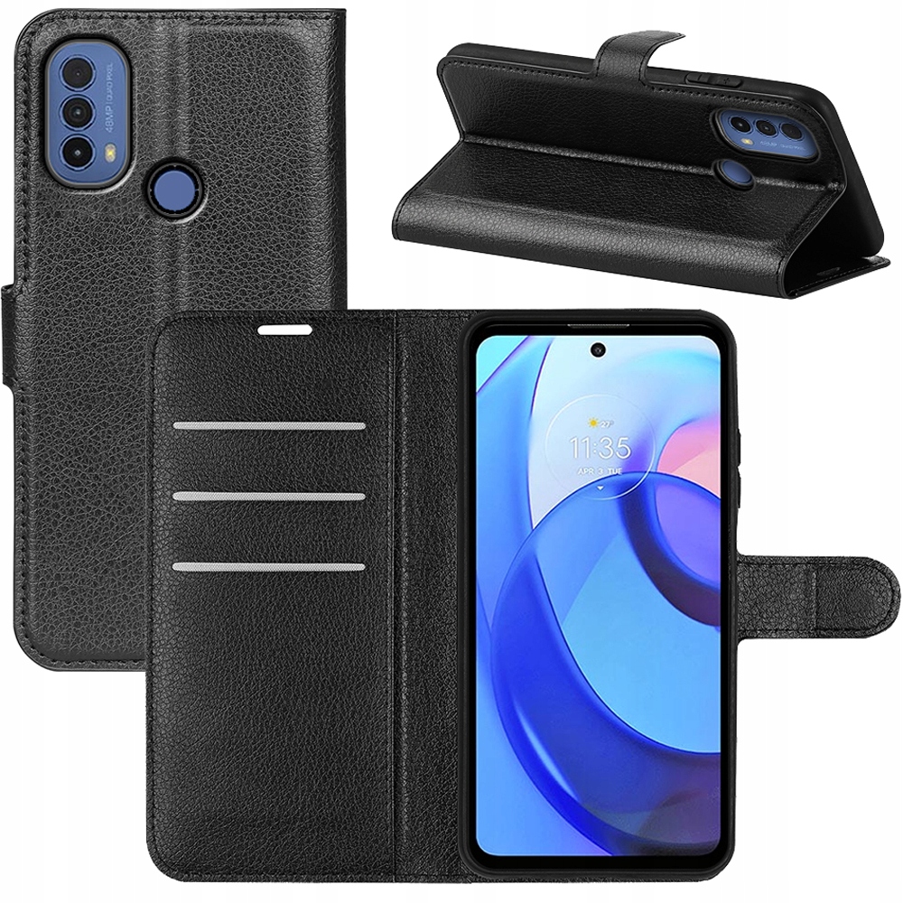 

Etui Portfel, Pokrowiec Litchi Do Moto E20 E40