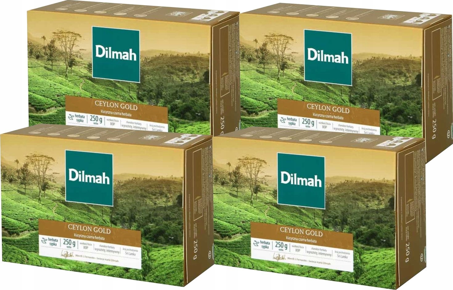 (x4) Dilmah Herbata Ceylon Gold Liściasta 250g