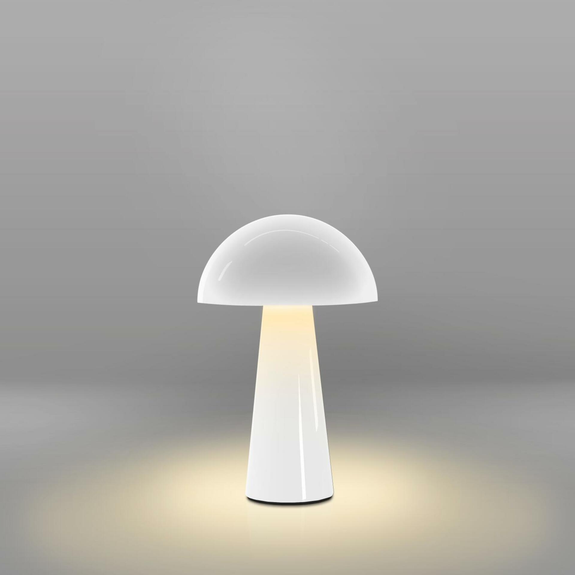 Centúry vonkajšia stolná lampa Coco biela Usb DIM IP54