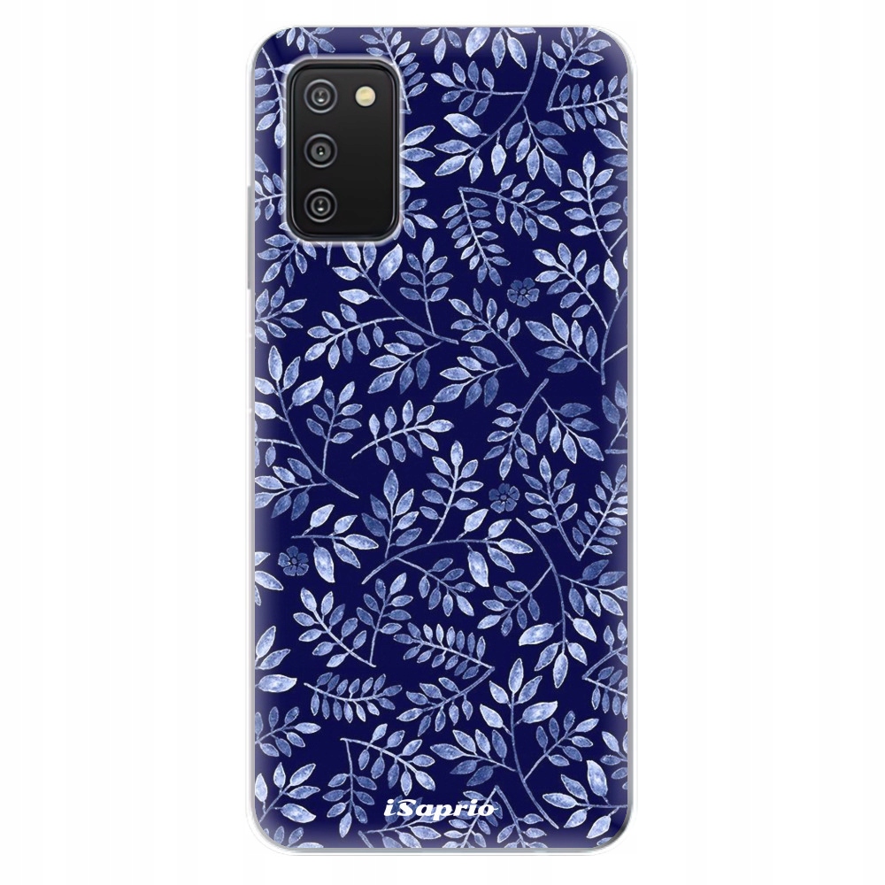 Silikonowe etui iSaprio Blue Leaves 05 do Samsung Galaxy A03s