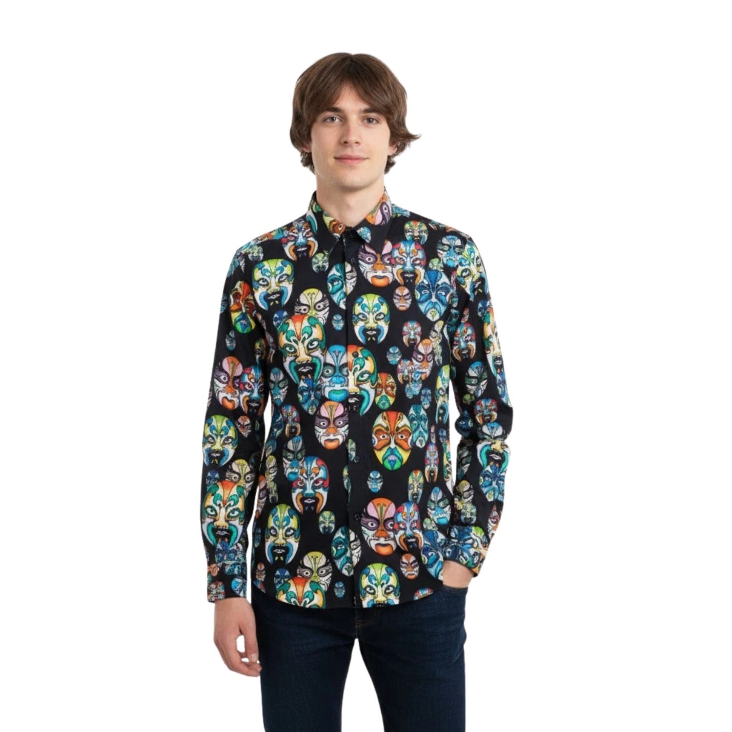 Pánská košile Custo Barcelona casual černá klasická vel.