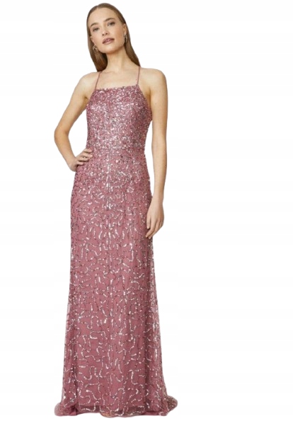 0A1F3_C* Coast Šaty Růžové Flitry 44 44 4_