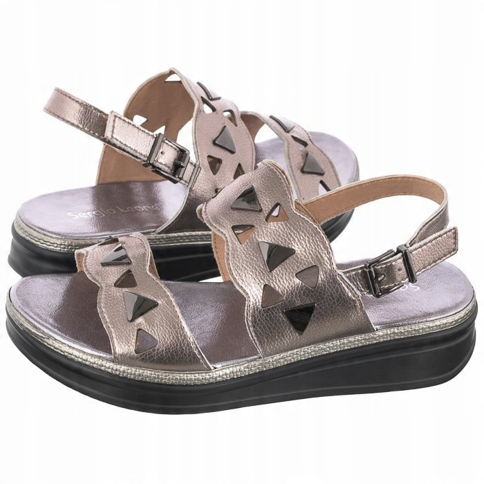 

Buty Damskie Sandały Sergio Leone Srebrne Sk 040