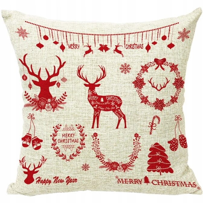 ŚWIĄTECZNA POSZEWKA NA PODUSZKĘ DEKORACYJNA 45X45