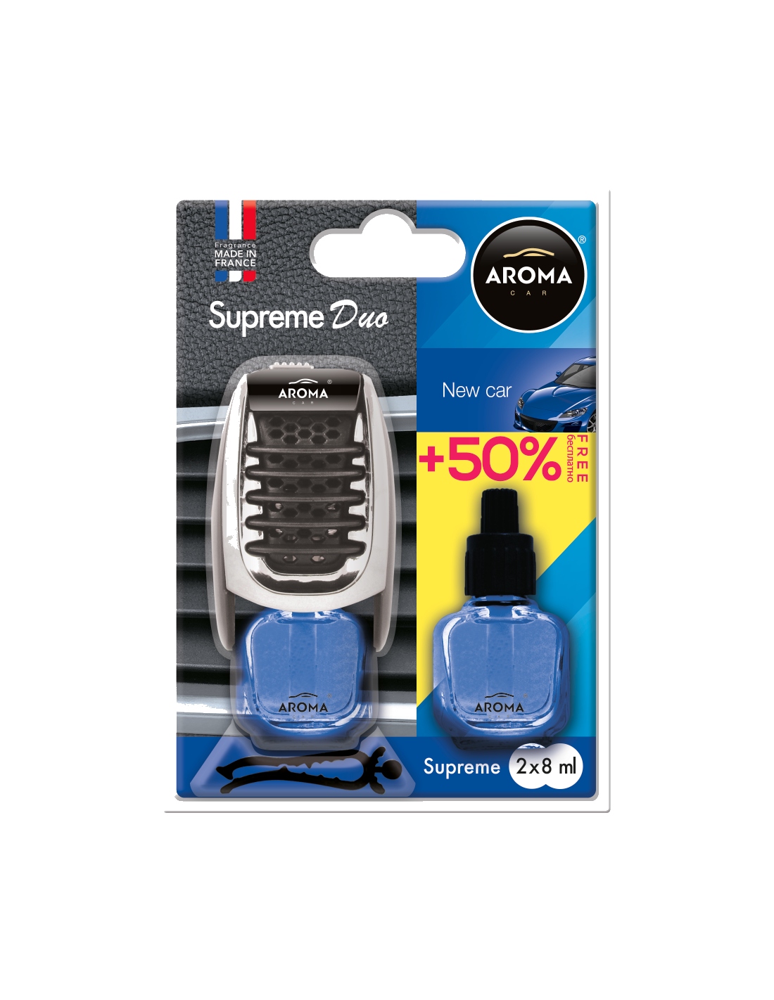 ZAPACH SAMOCHODOWY SUPREME DUO AROMA NEW CAR 2x7ml