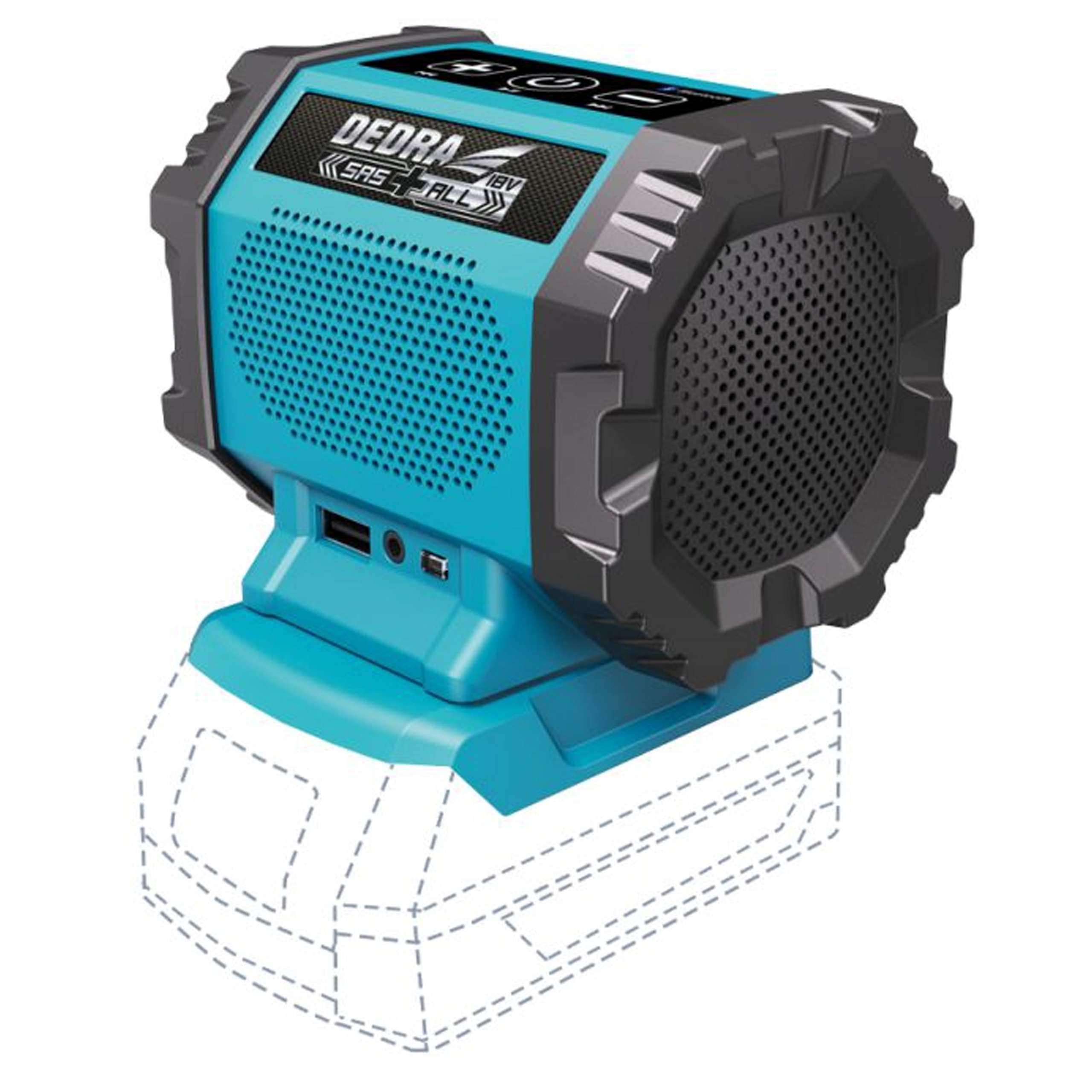 Přenosný Akumulátorový Bezdrátový Reproduktor Bluetooth 18 V Usb Dedra