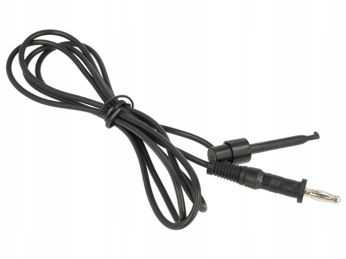 

Przewód pomiarowy banan haczyk 1mm2 0,95m czarny